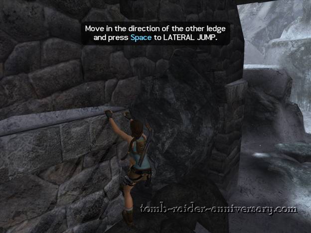 Tomb Raider Anniversary - Peru: Mountain Caves - Lara will grab automatically to the next ledge