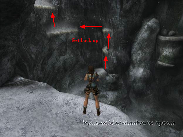 Tomb Raider Anniversary - Peru: Mountain Caves - Use the ledges on the left side to get to the secret area