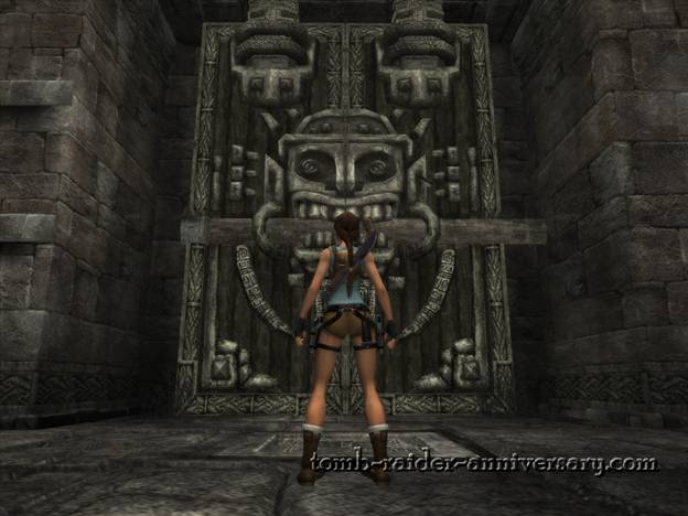 Tomb Raider Anniversary - Peru: Mountain Caves - The big door opens with the two locks