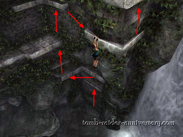 Tomb Raider Anniversary - Peru: The Lost Valley - Use the ledges to climb up