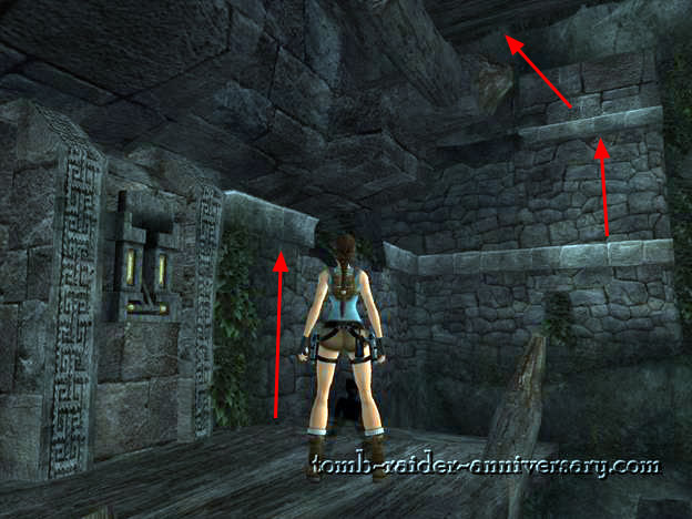 Tomb Raider Anniversary - Peru: The Lost Valley - Use the ledges to get to the next mechanism