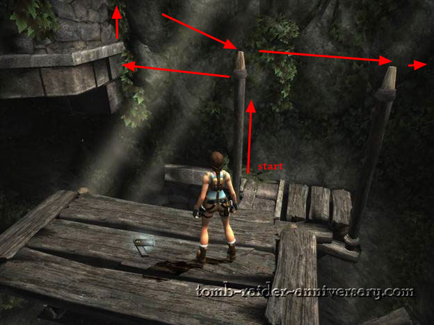 Tomb Raider Anniversary - Peru: The Lost Valley - How to jump on the poles
