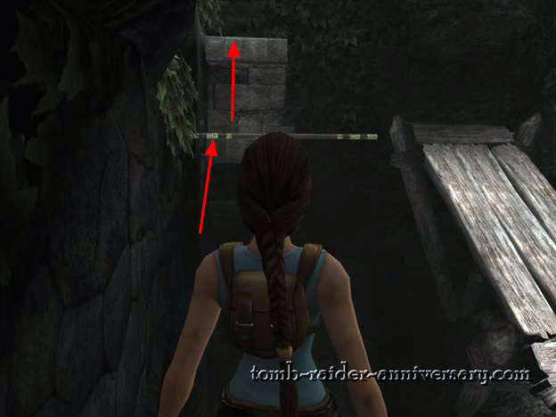 Tomb Raider Anniversary - Peru: The Lost Valley - Jump and grab the metal rod