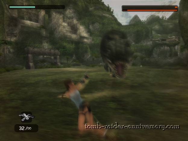 Tomb Raider Anniversary - Peru: The Lost Valley - Action mode blur while dodging