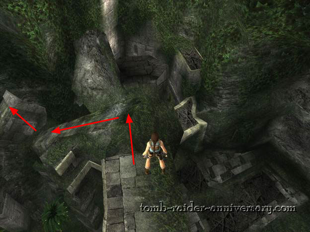 Tomb Raider Anniversary - Peru: The Lost Valley - Slide down the slope then swing