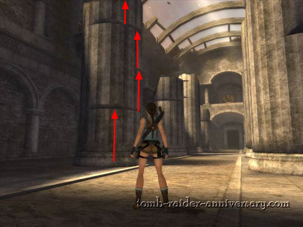 Tomb Raider Anniversary St Francis Folly Walkthrough jump to the column