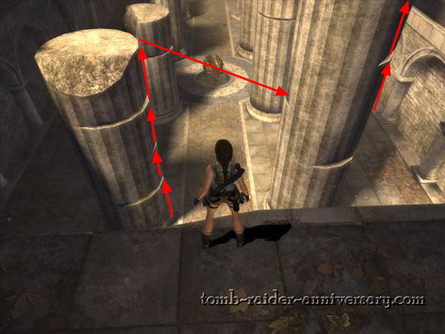 Tomb Raider Anniversary St Francis Folly Walkthrough use the grappling to get across