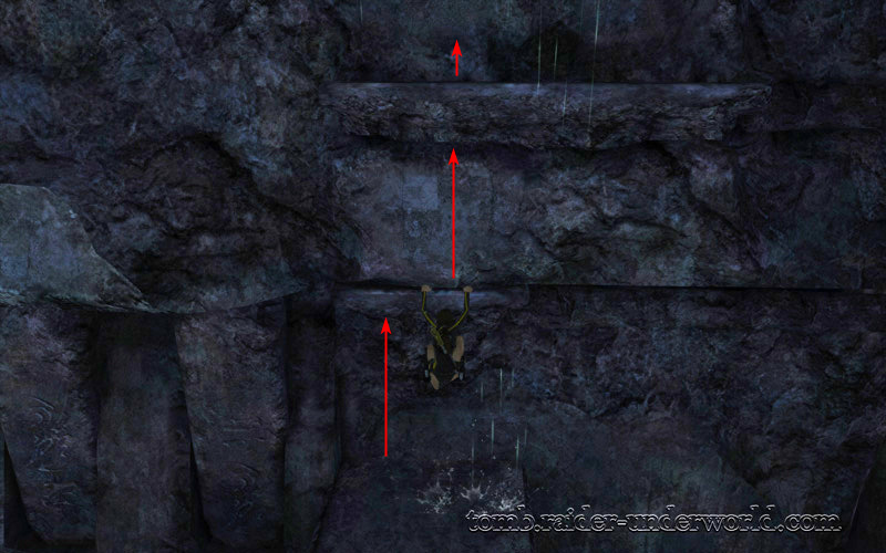 Tomb Raider Underworld walkthrough Mediterannean Sea - The Path to Avalon ledge jump screenshot