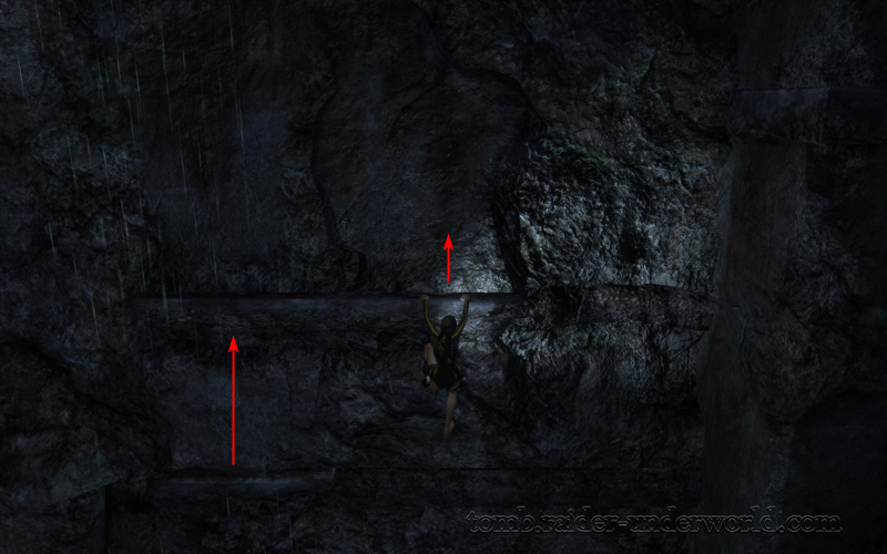 Tomb Raider Underworld walkthrough Mediterannean Sea - The Path to Avalon ledge screenshot