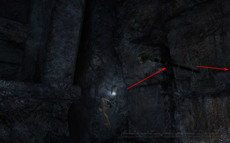 Tomb Raider Underworld walkthrough Mediterannean Sea - The Path to Avalon pole jump screenshot
