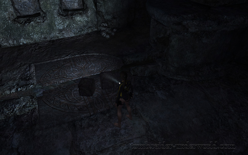 Tomb Raider Underworld walkthrough Mediterannean Sea - The Path to Avalon boxes pad screenshot