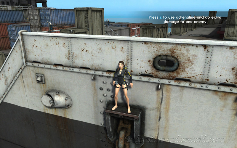 Tomb Raider Underworld walkthrough Mediteranean Sea - God of Thunder Lara ship screenshot