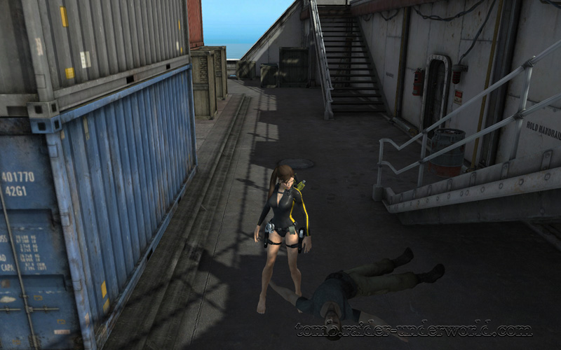 Tomb Raider Underworld walkthrough Mediteranean Sea - God of Thunder dead bugger screenshot