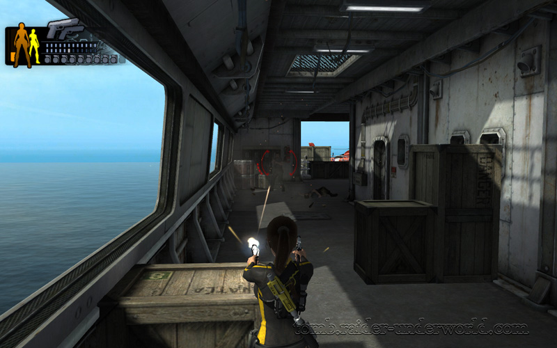 Tomb Raider Underworld walkthrough Mediteranean Sea - God of Thunder upstairs kill screenshot