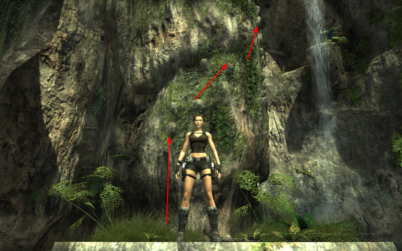 Tomb Raider Underworld walkthrough Coastal Thailand - Remnants climb path screenshot