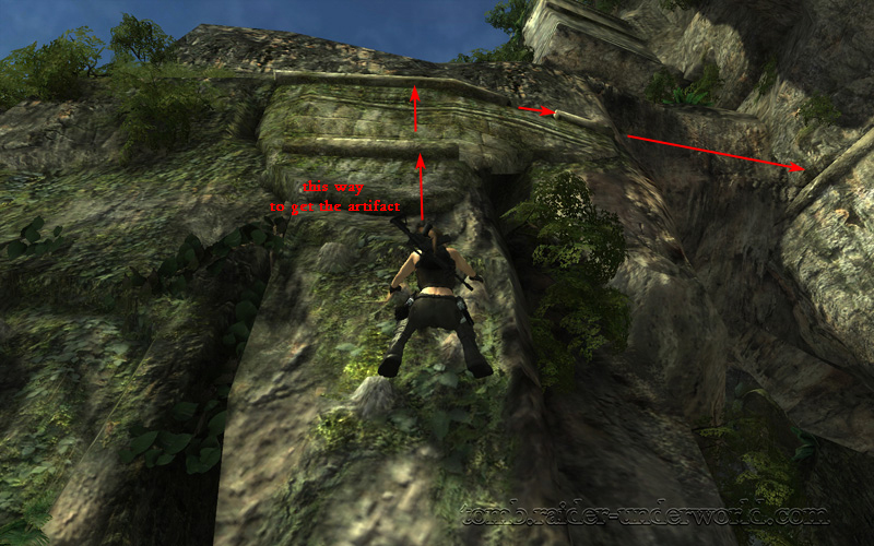 Tomb Raider Underworld walkthrough Coastal Thailand - Remnants Lara right path screenshot