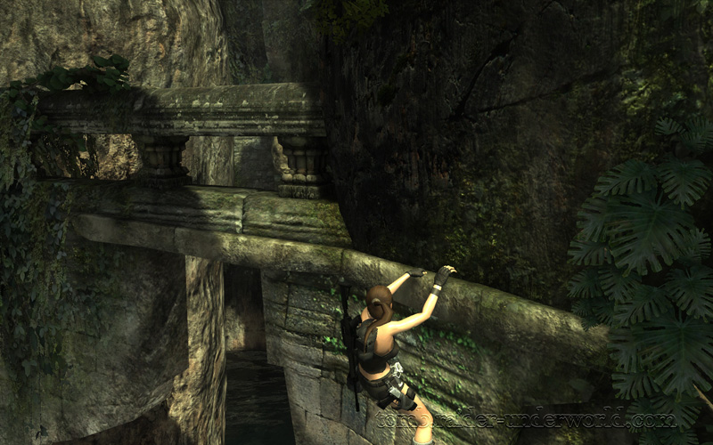 Tomb Raider Underworld walkthrough Coastal Thailand - Remnants Lara artifact fork left screenshot