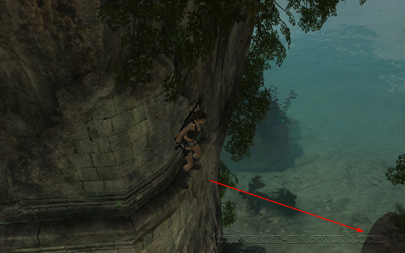 Tomb Raider Underworld walkthrough Coastal Thailand - Remnants jump rock screenshot