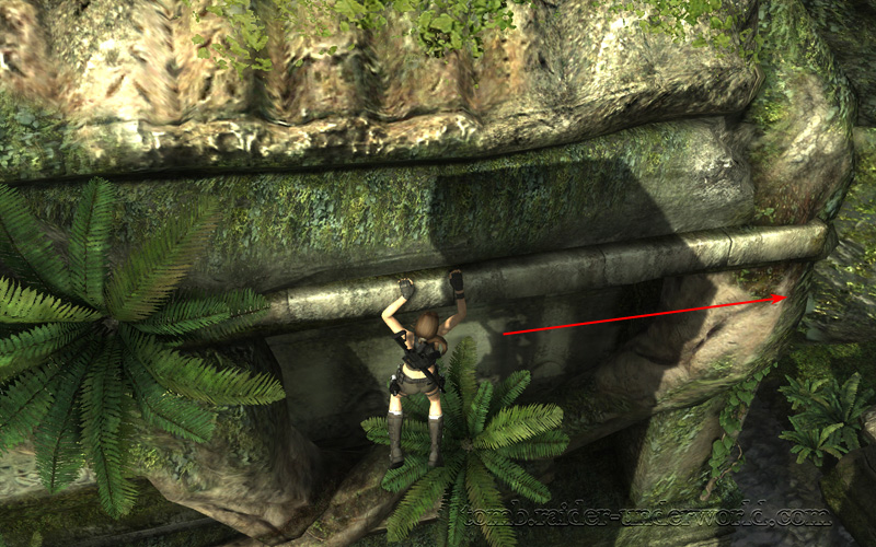 Tomb Raider Underworld walkthrough Coastal Thailand - Remnants pole ledge grab screenshot