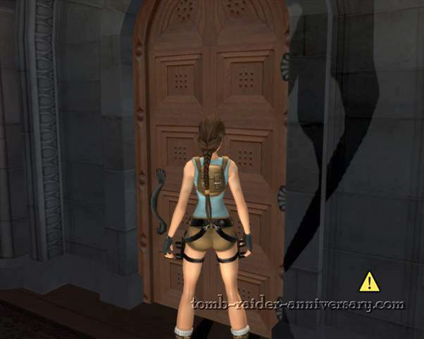 Tomb Raider Anniversary - Croft Mansion - enter the first door to the left