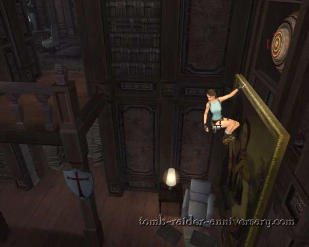 Tomb Raider Anniversary - Croft Mansion - do a backward jump do get back from where you jumped