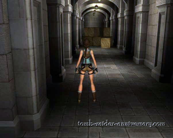 Tomb Raider Anniversary - Croft Mansion - A secret passage opened downstairs