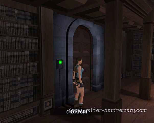 Tomb Raider Anniversary - Croft Mansion - green light means it's unlocked