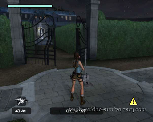 Tomb Raider Anniversary - Croft Mansion - now the gates are open